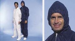 Overall disposable wegwerp blauw en wit