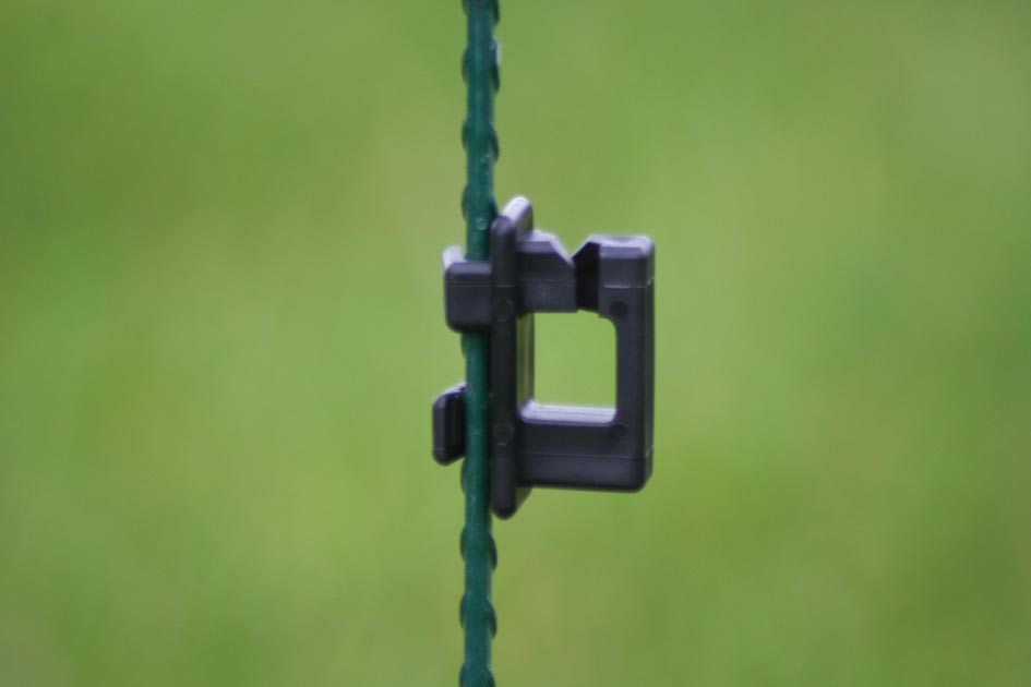 Isolatoren om extra toe te voegen op de ovale veerstalen rantsoenpalen, geschikt voor draad, koord en 20mm lint