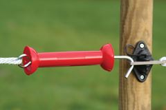 Poortgreep rood, RVS/INOX per stuk