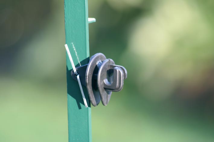 Splitisolatoren met splitpen.