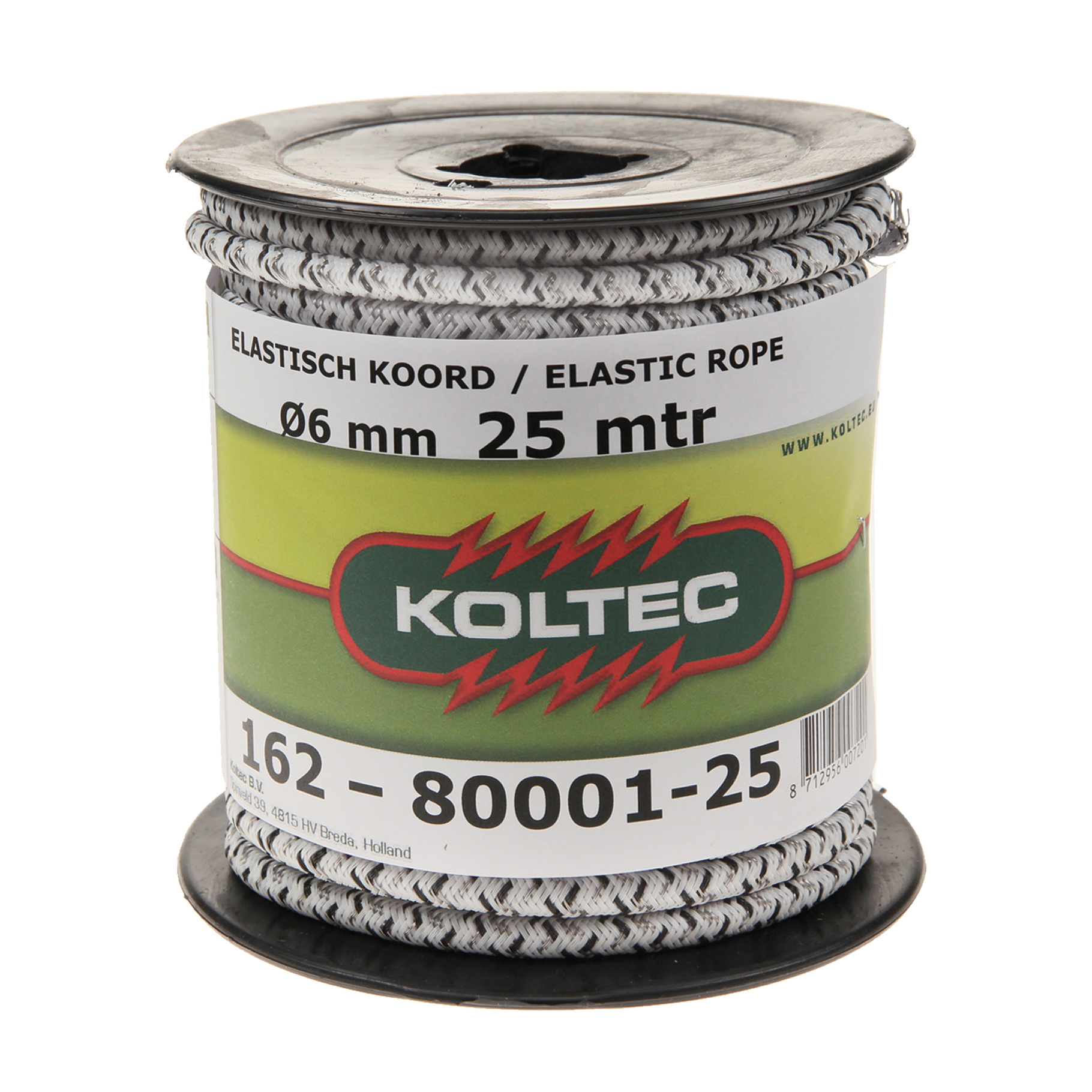 Koord, elastisch rol met 25 meter