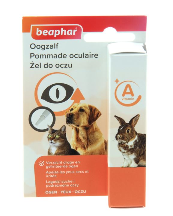 Oogzalf met vitamine A, verzorgt droge en geïrriteerde ogen en beschadigde oogleden.
