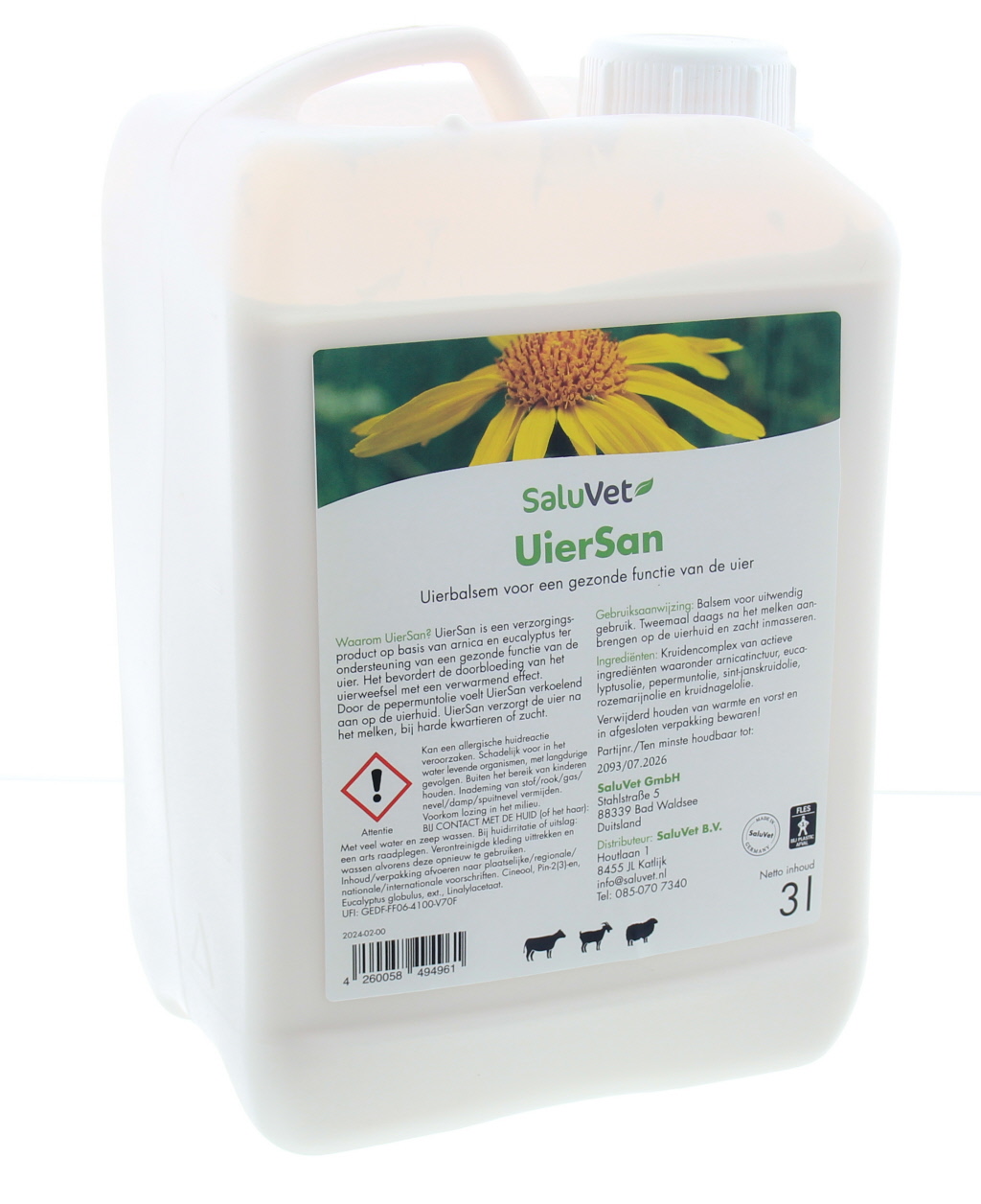 Uierbalsem voor een gezonde functie van de uier.