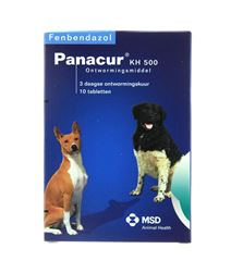 Panacur hond/kat 500mg, 10 tabl. REGNL