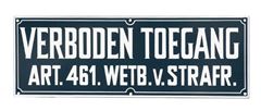 Bordje verboden toegang, alleen voor NL