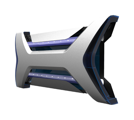 Groot wandmodel vliegenval met 2 splintervrije LED lampen, met stevig metalen front en frame.