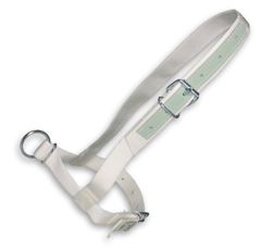 Halster show pink, wit met leer, 40mm