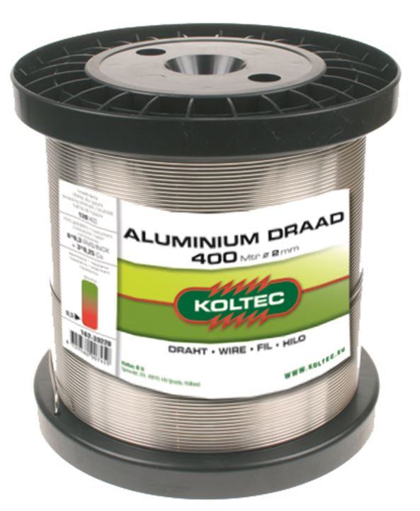 1,6mm draad van aluminium, geschikt voor zeer lange afrasteringen.