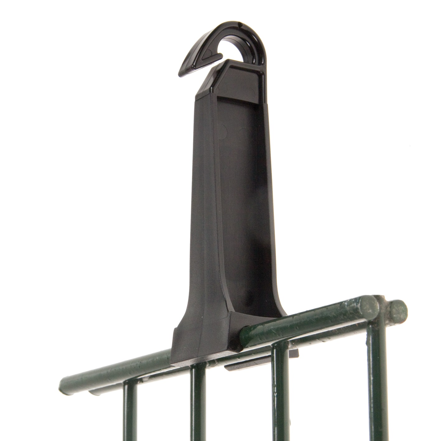 Hekwerk-topisolator voor draadpanelen van 8 mm, kan eenvoudig boven op het paneel geklikt worden.
