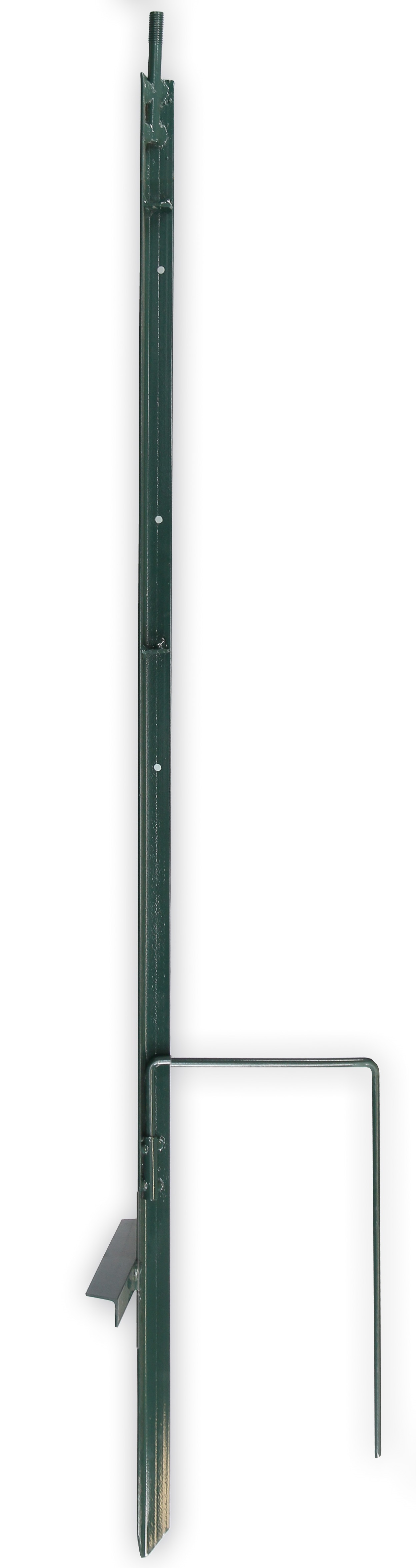 Hoekpaal ijzer groen, 130cm met M12