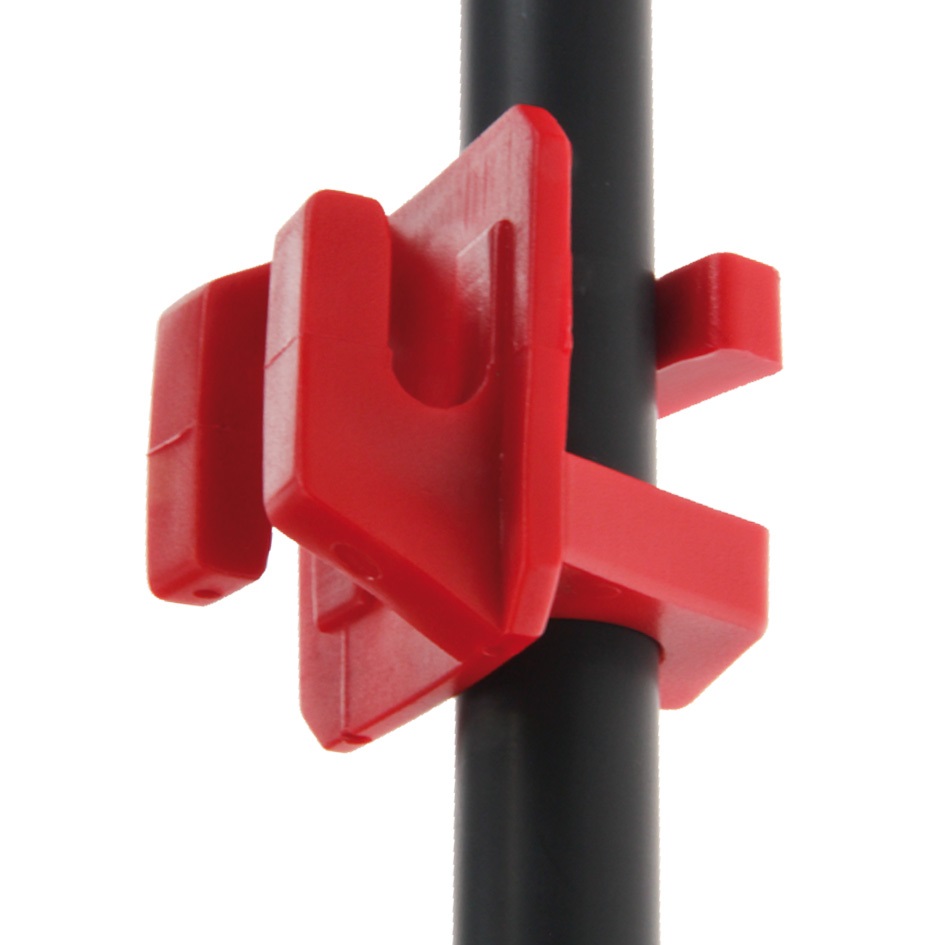 Klikisolatoren, rood, voor palen met een ø 12 mm
