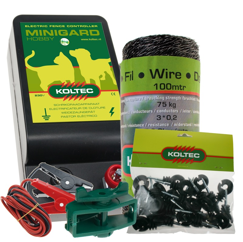 Deze set is geschikt voor kooien met een houten constructie.