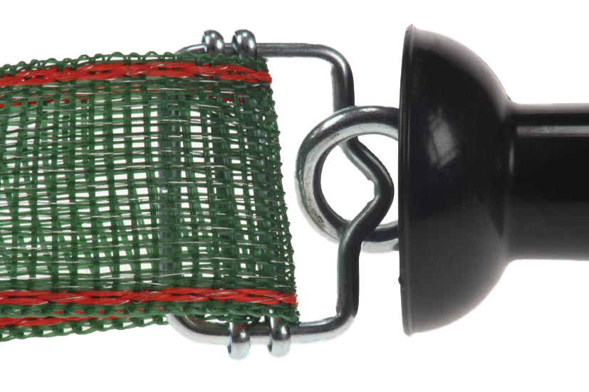 Set van 2 zwarte KOLTEC poortgreep met lintgesp voor lint tot max. 40 mm.