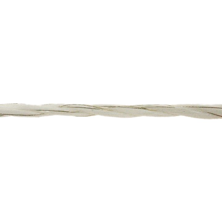 TipTop draad, wit, 1000 mtr, 3*8 PE 9*0,2 mm RVS/INOX, breekkracht 110 kg, weerstand 2,94 Ohm/mtr.