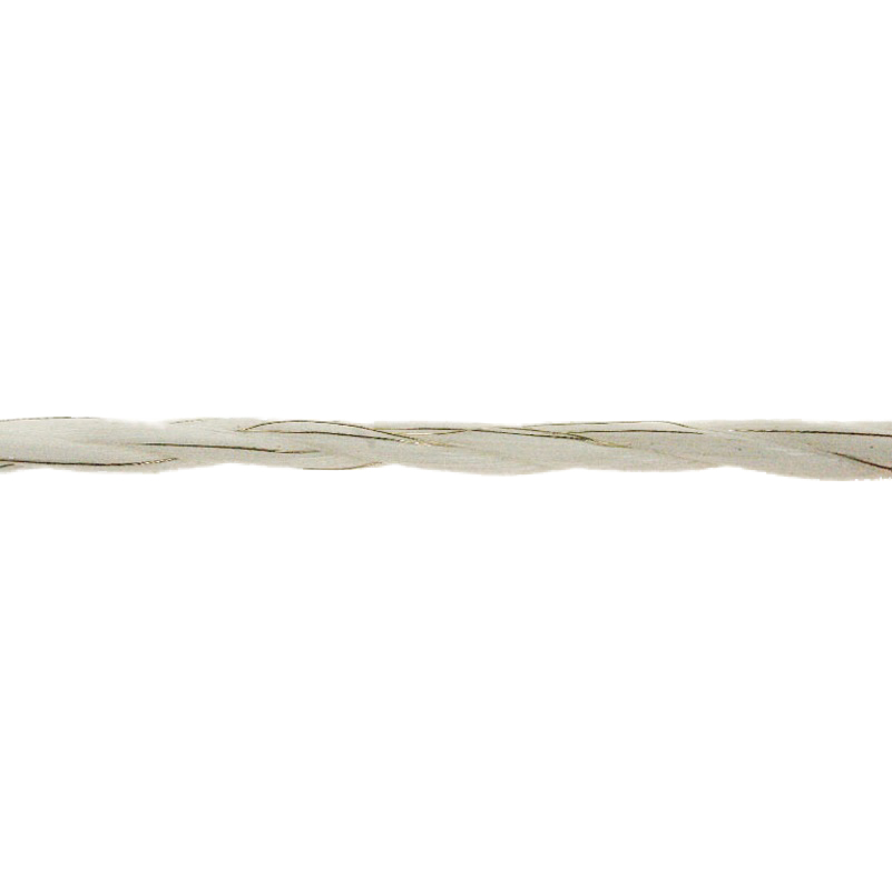 TipTop draad, wit, 400 mtr 3*8 PE 6*0,16 mm RVS/INOX + 3*0,3 mm Cu, breekkracht 120 kg, weerstand 0,13 Ohm/mtr