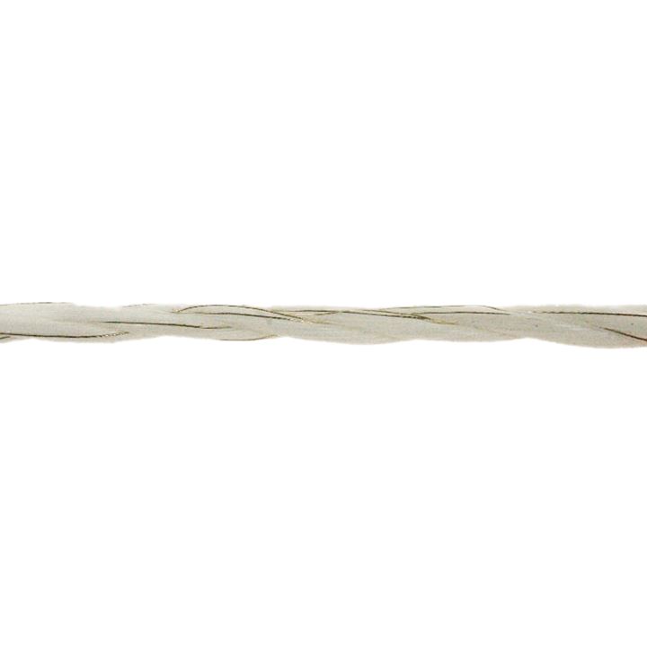 TipTop draad, wit, 400 mtr, 3*8 PE 9*0,2 mm RVS/INOX, breekkracht 110 kg, weerstand 2,94 Ohm/mtr