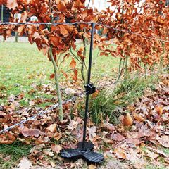 Tuinpalen zwart, glasfiber, 10st