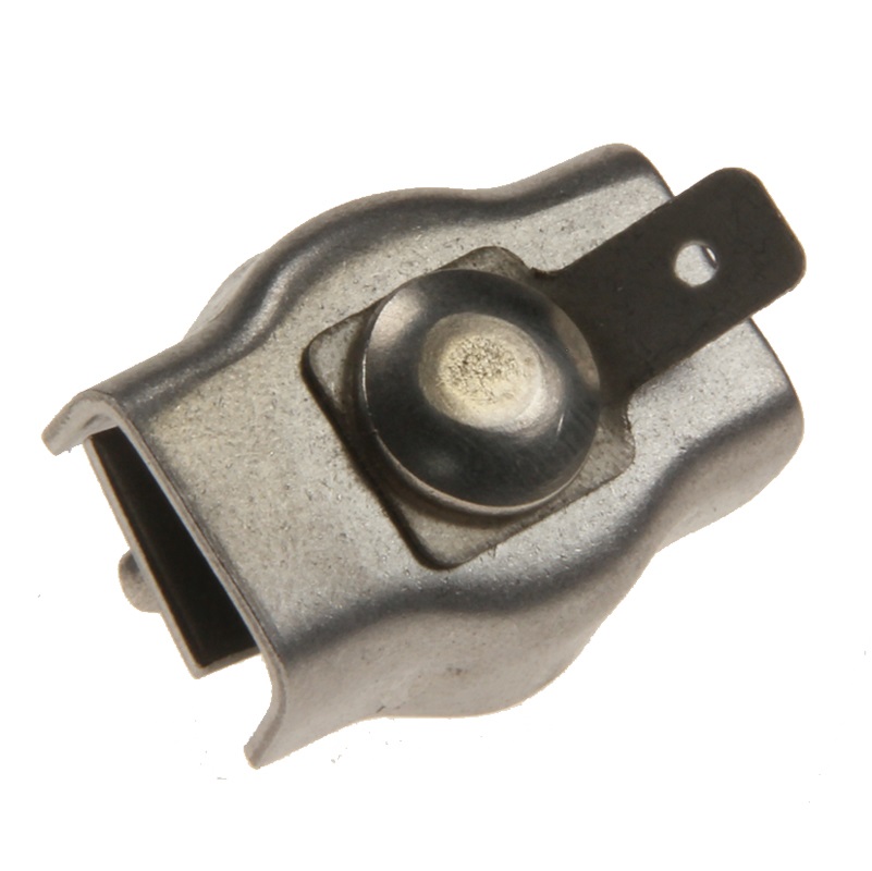 Verbinders voor koord tot 8 mm, RVS/INOX, enkelvoudig met vleugelmoeren en aansluittab.