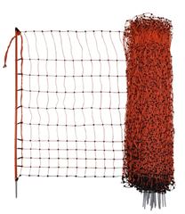 Pluimveenet 50m 106cm dubbele pen oranje