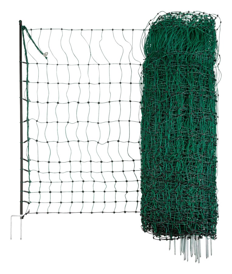 Pluimveenet groen 50m/106cm 15 palen