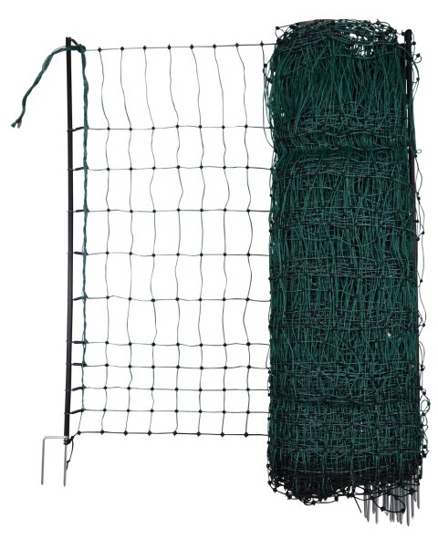 Pluimveenet groen dubbel, 50m x 106cm