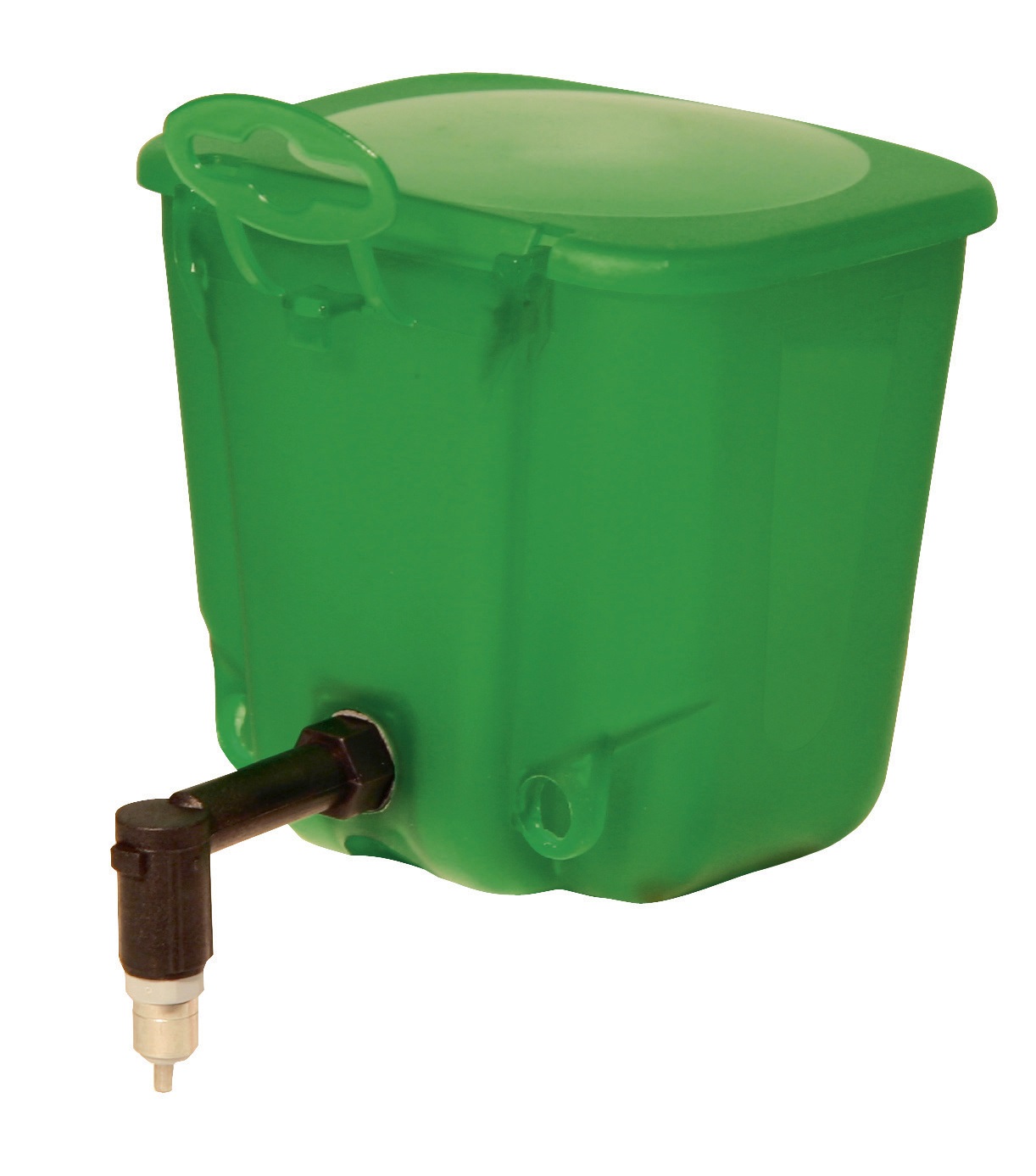 Drinknippelfles met stevige bevestiging. Geschikt voor op draad/gaas kooien.
