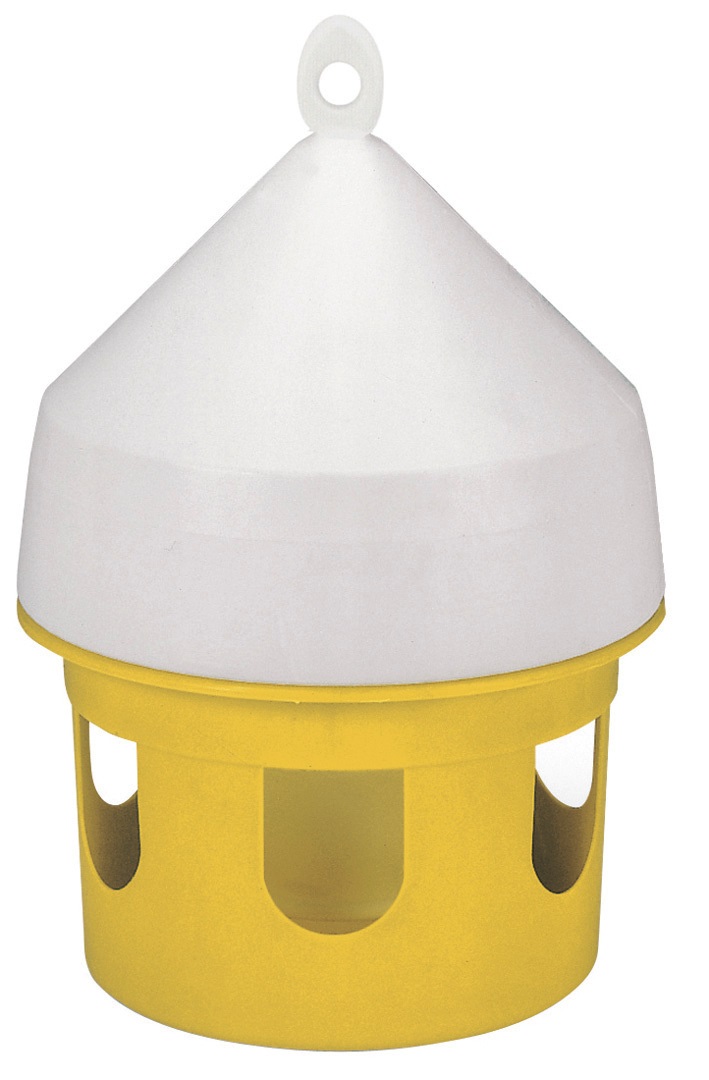Plastic voerbak voor duiven.
