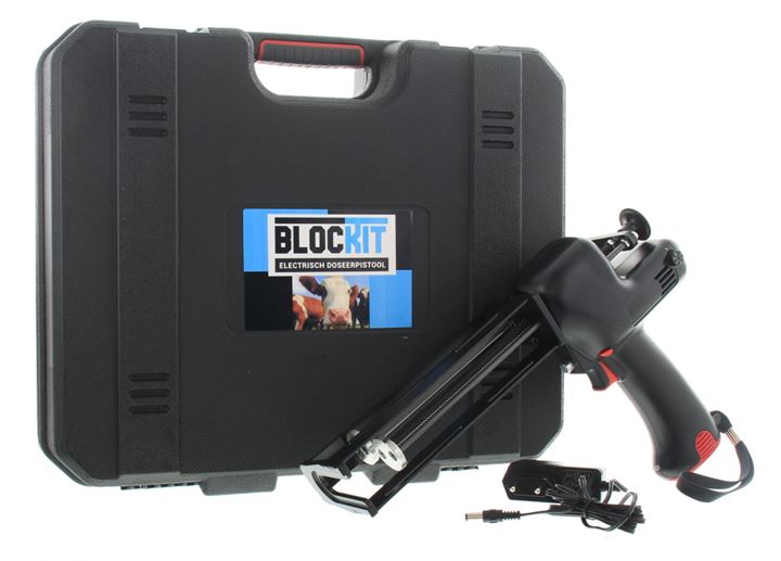 Het Blockit Doseerpistool Elektrisch is geschikt voor de Blockit Klauwlijm van 210ml.