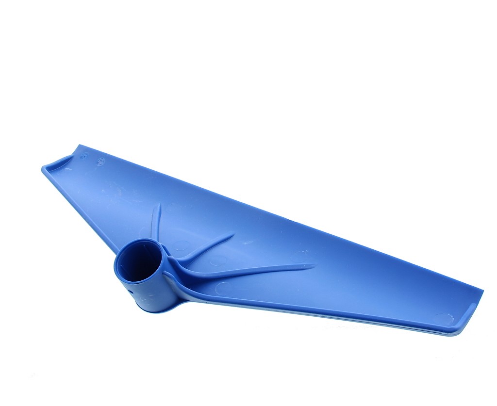 Kunststof mestschraper, 38cm breed, voor montage op houten steel