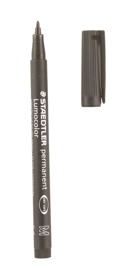 Permanente EarTag marker zwart 1mm