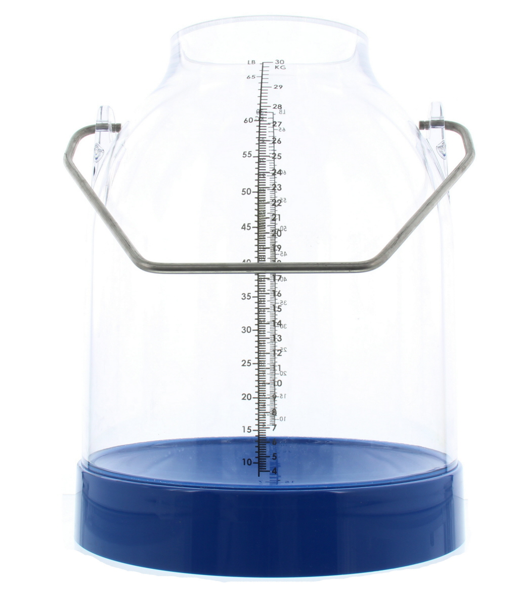 Melkemmer kunststof blauw, 30 liter