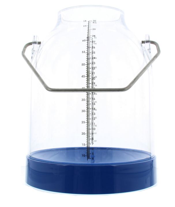 Robuust kunststof, inhoud 10 liter.