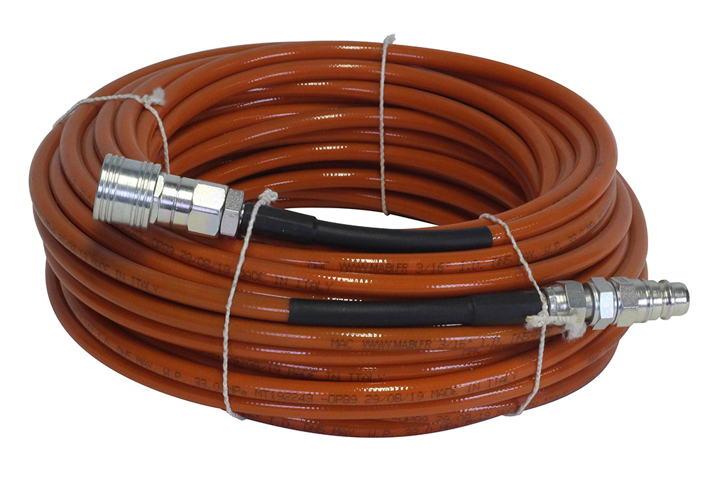 Darm hoge druk diam 3/16 - 25m snelkopp.