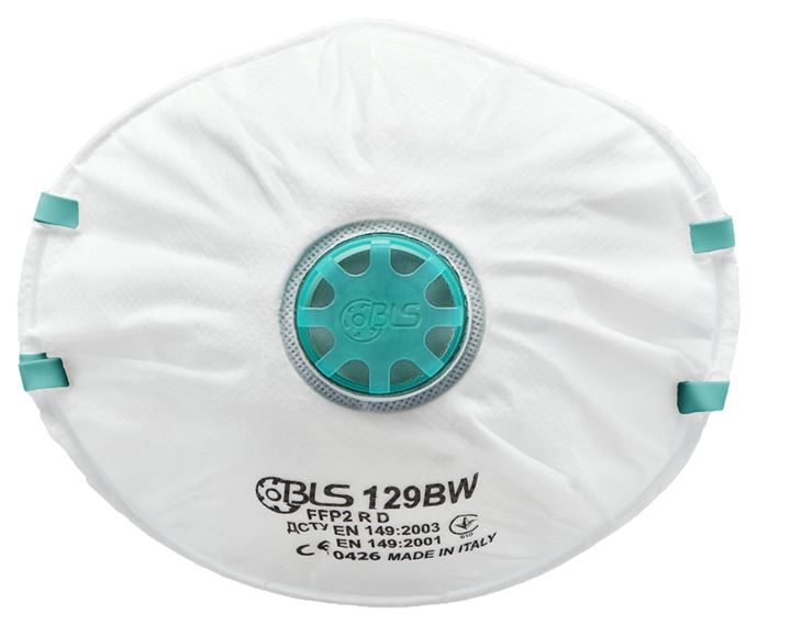 Type 129BW. P2 stofmasker, beschermt tegen stofdeeltjes en schadelijke stoffen.