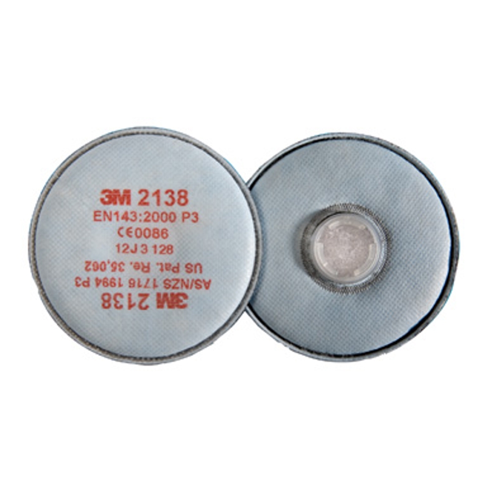 P3 R Fijnstof, nevel op olie- en waterbasis. Lichtgewicht en lage ademweerstand. Voor bevestiging op 6000 en 7000-serie 3M maskers.