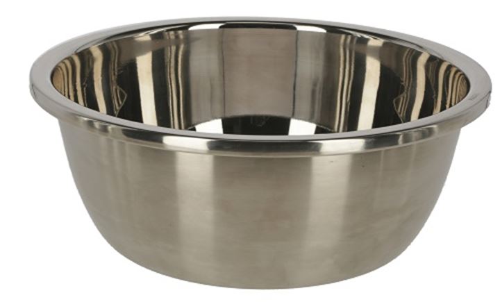 Unverseel drinkbakje, gemaakt van RVS, duurzaam en hygienisch, diameter 30cm.