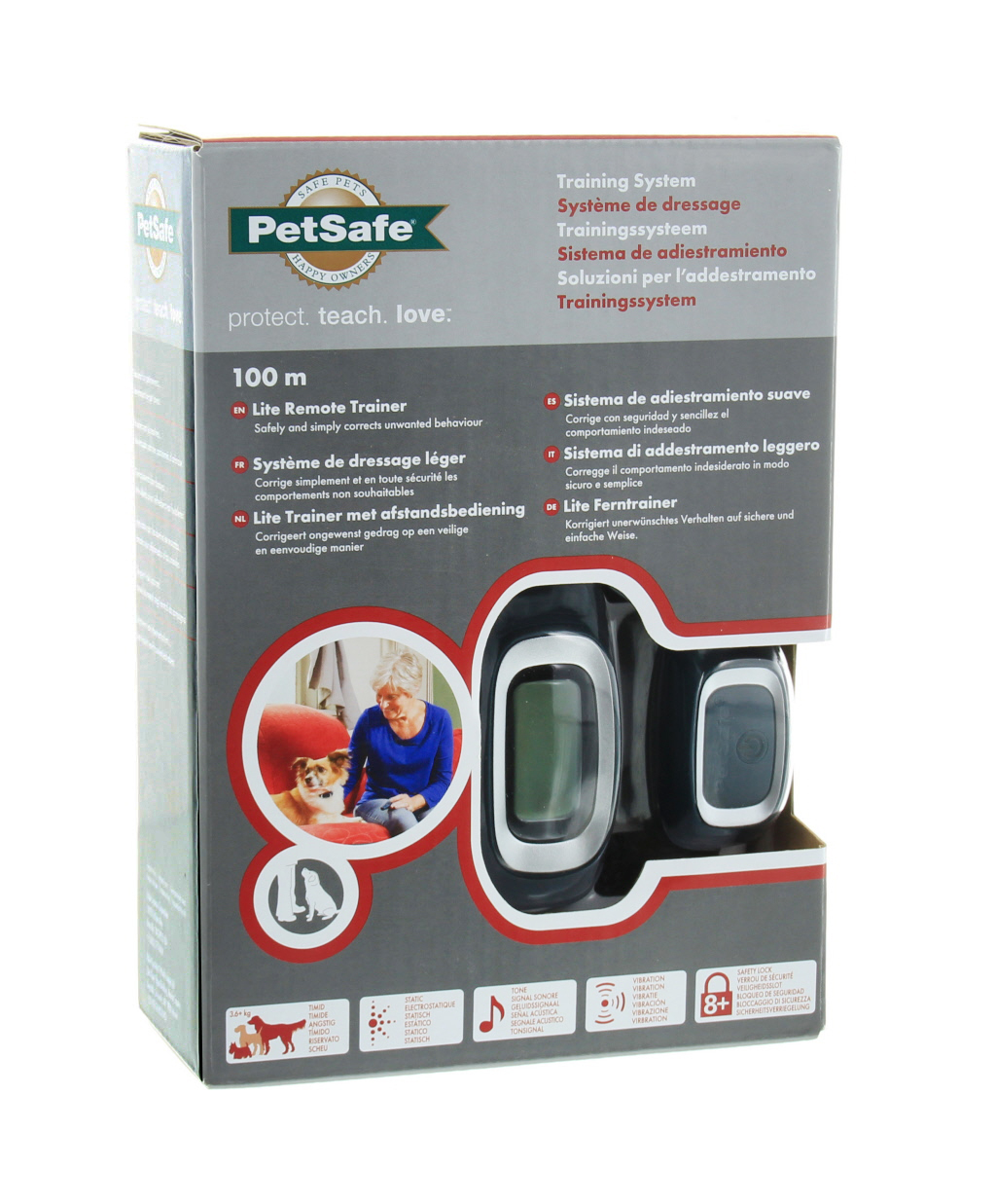 Trainingssysteem petsafe voor kleine honden en speciaal voor grotere honden die gevoelig zijn. Bereik tot 100 meter.