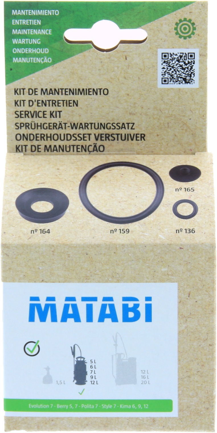 Bevat de meest gebruikte reserveonderdelen voor Kima, Merk, Polita e.d.