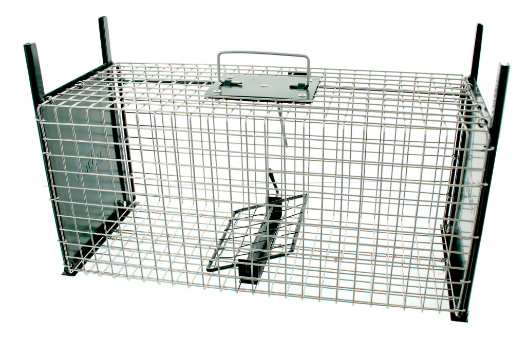 Rattenvangkooi met 2 ingangen en transporthendel
Afmeting: 50 x20x20 cm
Gaas: 19 x 19 mm
Groen epoxy