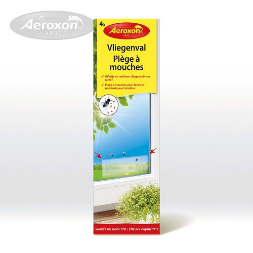 Aeroxon vliegenval voor ramen, 4st