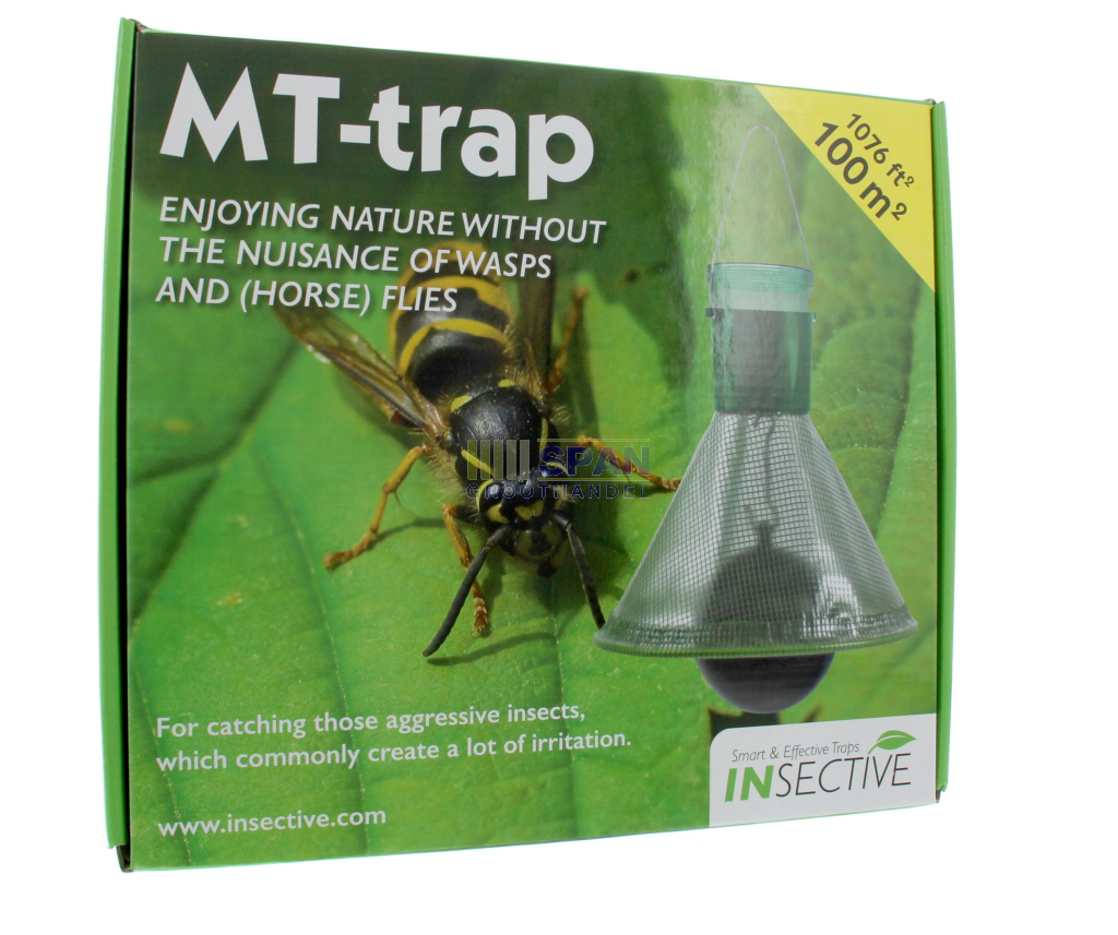 Deze M-Trap val is ontworpen voor het afvangen van agressieve insecten, zoals wespen en dazen.