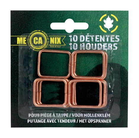 10 houders voor mollenklem (EQ-PIE-06041).