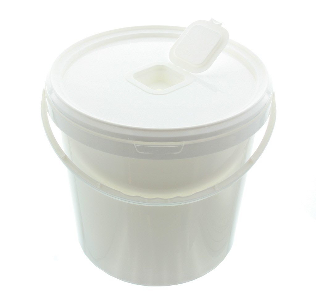 Dispenser emmer voor vochtige uierdoeken