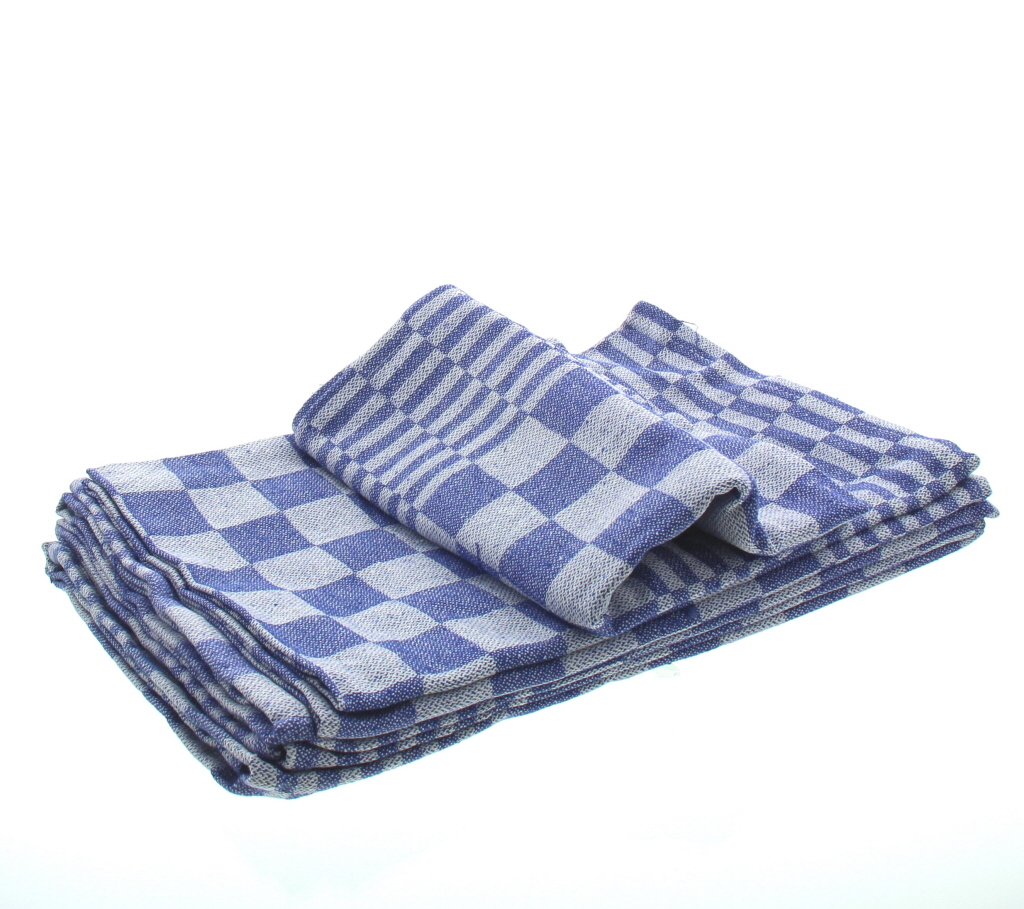 Droogdoek blok blauw, 65x65cm, 12st