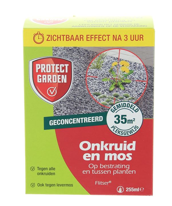 Met Natria Flitser kunnen terras, oprit, paden en ook borders flitsend snel onkruidvrij worden gemaakt. Binnen 3 uur is al sprake van een zichtbaar resultaat