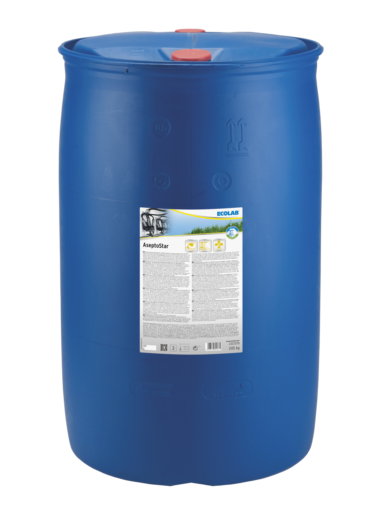 Reinigings- en desinfectiemiddel voor melkwinningsapparatuur, leidingen, koeltanks en melkmeters.