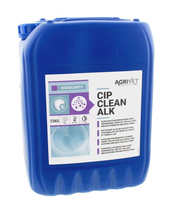 Alkalisch chloorhoudend reinigingsmiddel voor CIP-installaties, melksystemen en melkkoeltanks.