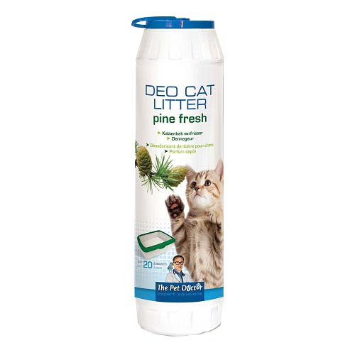Cat Litter Pine Fresh poeder met dennegeur neutraliseert en maskeert onaangename geurtjes. Op deze manier blijft de kattenbak langer fris ruiken.