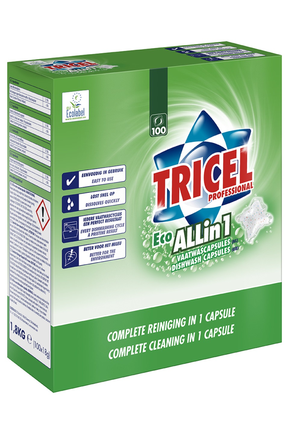 Complete reiniging in 1 capsule