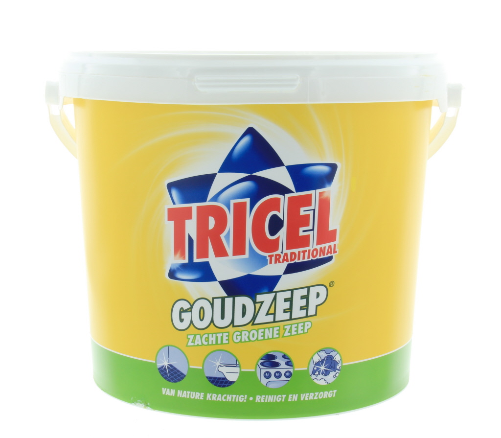 Tricel Goudzeep, ook wel bruine of groene zeep genoemd.